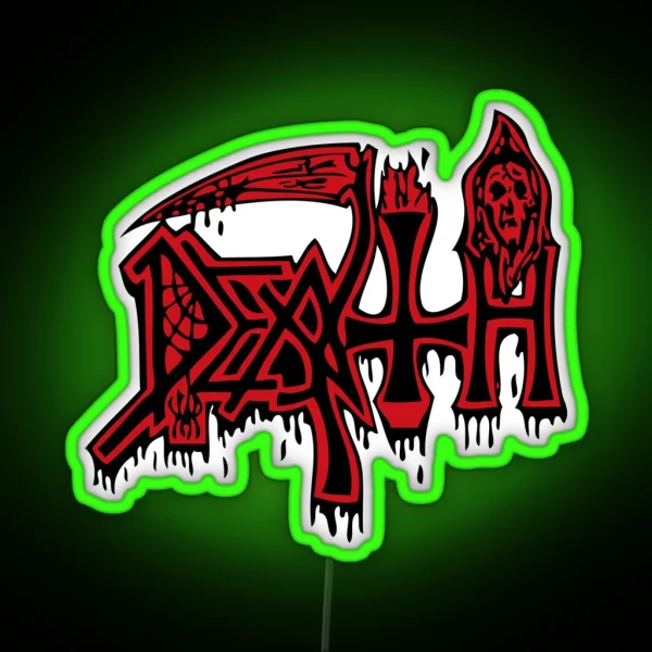 DEATH LOGO RGB Neon Sign