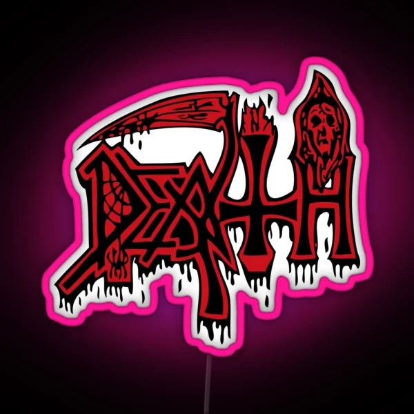 DEATH LOGO RGB Neon Sign