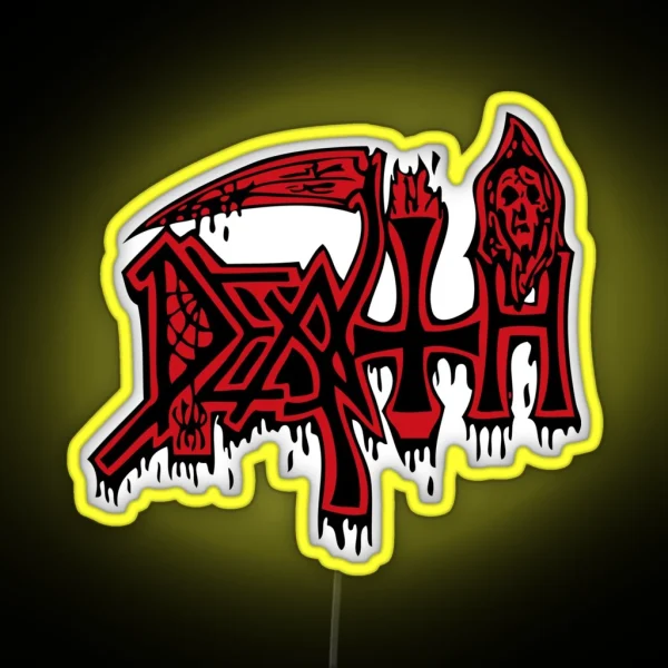 DEATH LOGO RGB Neon Sign
