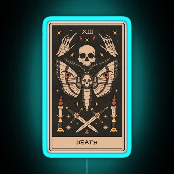 Death Moth Tarot RGB Neon Sign