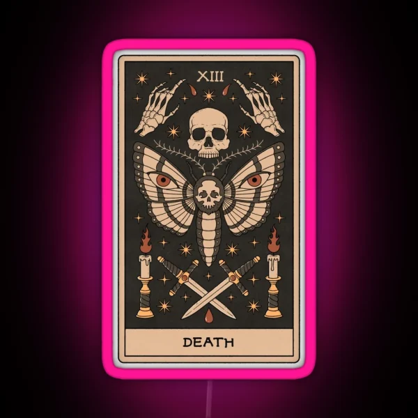 Death Moth Tarot RGB Neon Sign