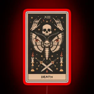 Death Moth Tarot RGB Neon Sign