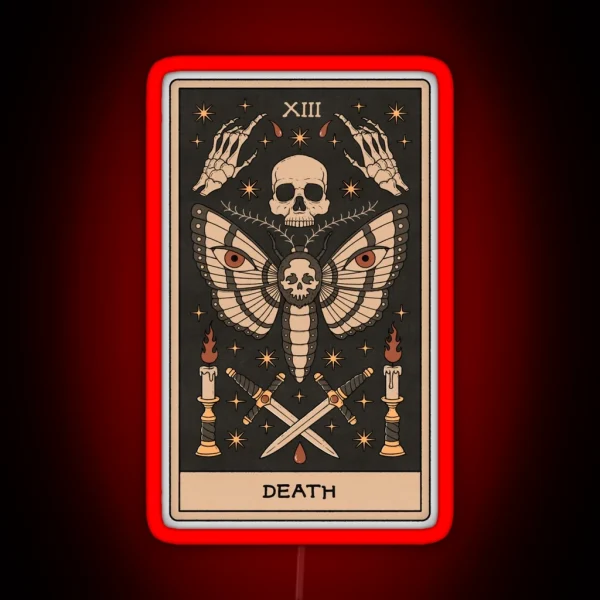 Death Moth Tarot RGB Neon Sign