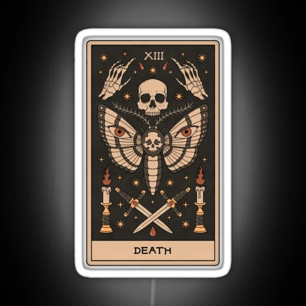 Death Moth Tarot RGB Neon Sign