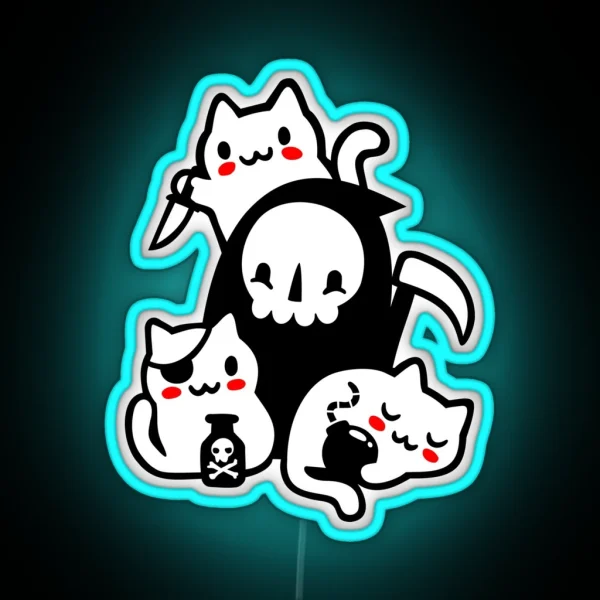 Death S Little Helpers RGB Neon Sign