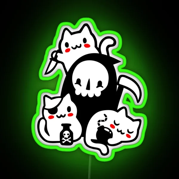 Death S Little Helpers RGB Neon Sign