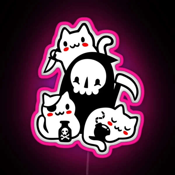 Death S Little Helpers RGB Neon Sign