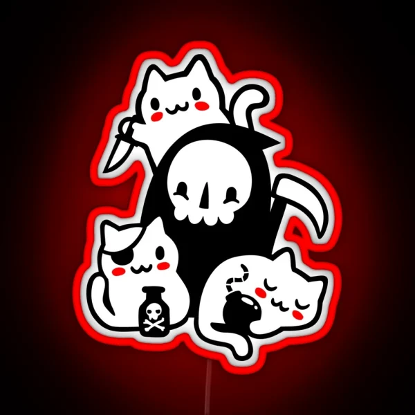 Death S Little Helpers RGB Neon Sign