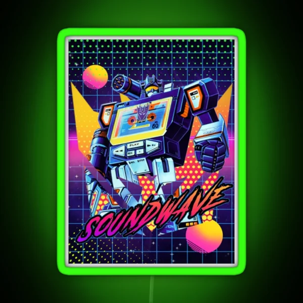 Decepticon Soundwave 80and39 S Theme Led RGB Neon Sign