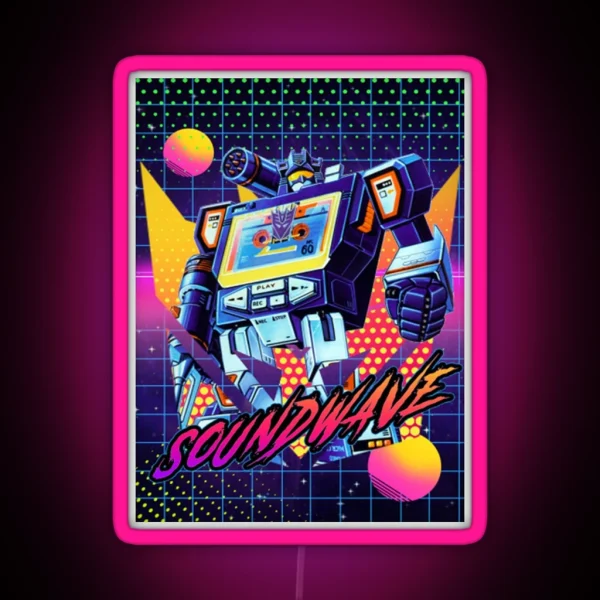 Decepticon Soundwave 80and39 S Theme Led RGB Neon Sign