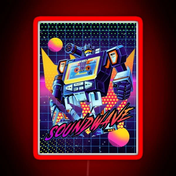 Decepticon Soundwave 80and39 S Theme Led RGB Neon Sign