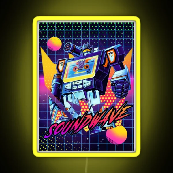 Decepticon Soundwave 80and39 S Theme Led RGB Neon Sign