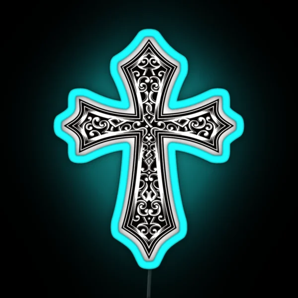 Decorative Cross RGB Neon Sign