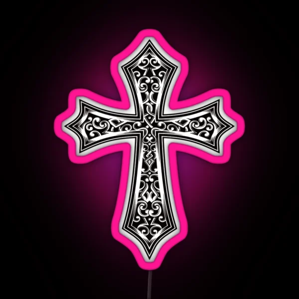 Decorative Cross RGB Neon Sign