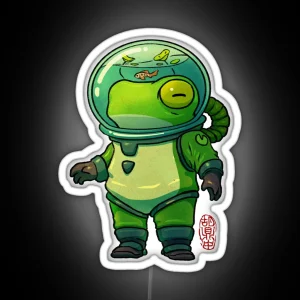 Deep Diver Frog Asian Artwork RGB Neon Sign