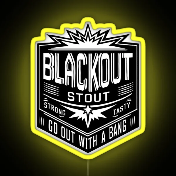 Deep Rock Galactic Black Out Stout RGB Neon Sign