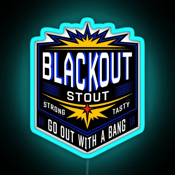 Deep Rock Galactic Blackout Stout Beer RGB Neon Sign