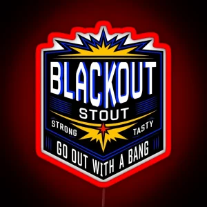 Deep Rock Galactic Blackout Stout Beer RGB Neon Sign