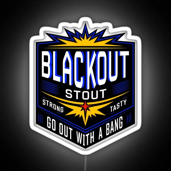 Deep Rock Galactic Blackout Stout Beer RGB Neon Sign