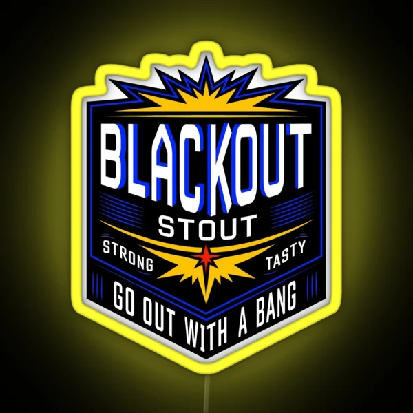 Deep Rock Galactic Blackout Stout Beer RGB Neon Sign
