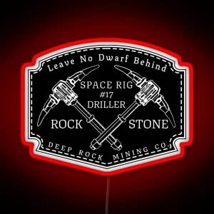 Deep Rock Galactic Driller Patch Led Magnet RGB Neon Sign