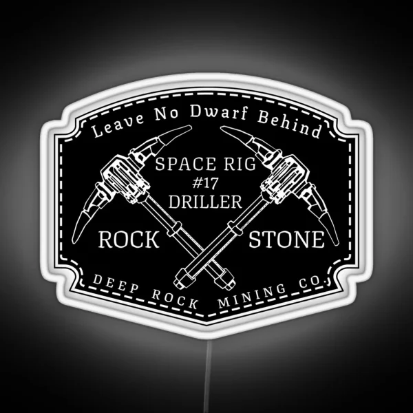 Deep Rock Galactic Driller Patch Led Magnet RGB Neon Sign