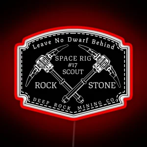 Deep Rock Galactic Scout Patch Led Magnet RGB Neon Sign