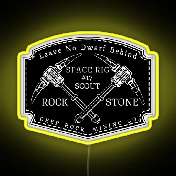 Deep Rock Galactic Scout Patch Led Magnet RGB Neon Sign