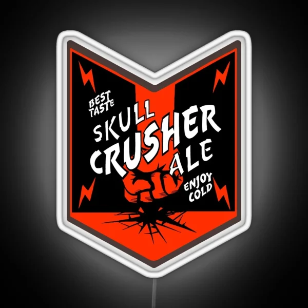 Deep Rock Galactic Skull Crusher Ale Beer Logo RGB Neon Sign