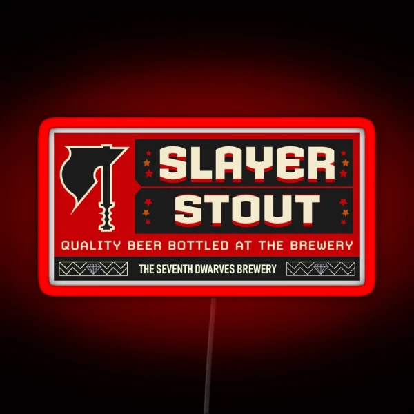 Deep Rock Galactic Slayer Stout Beer RGB Neon Sign