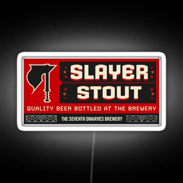 Deep Rock Galactic Slayer Stout Beer RGB Neon Sign