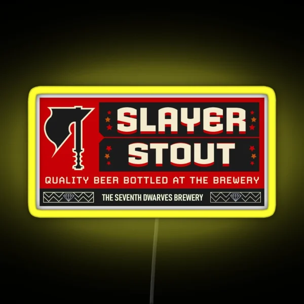 Deep Rock Galactic Slayer Stout Beer RGB Neon Sign