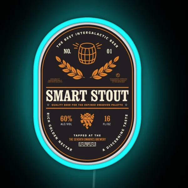Deep Rock Galactic Smart Stout RGB Neon Sign