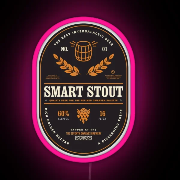 Deep Rock Galactic Smart Stout RGB Neon Sign