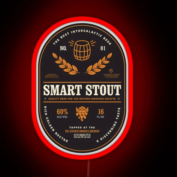 Deep Rock Galactic Smart Stout RGB Neon Sign