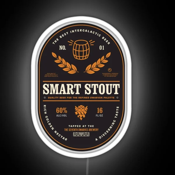 Deep Rock Galactic Smart Stout RGB Neon Sign