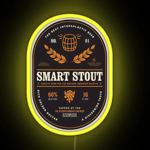 Deep Rock Galactic Smart Stout RGB Neon Sign