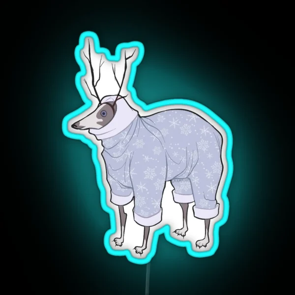 Deer Dog RGB Neon Sign