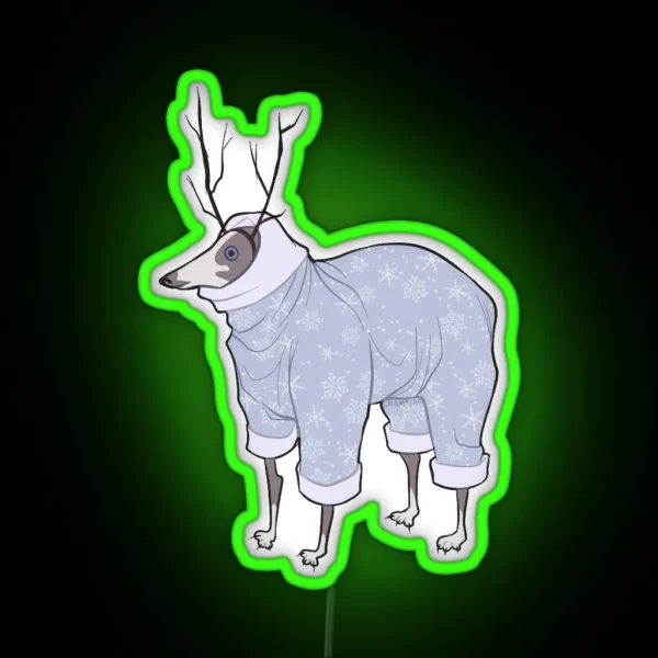 Deer Dog RGB Neon Sign
