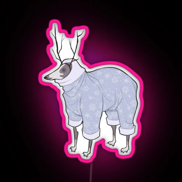 Deer Dog RGB Neon Sign