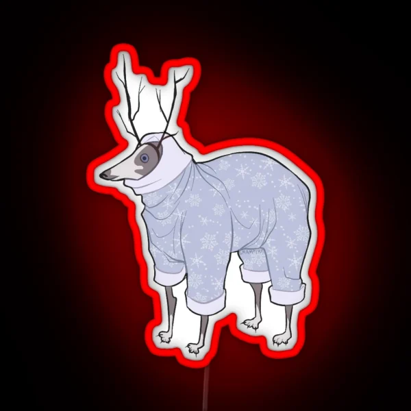 Deer Dog RGB Neon Sign