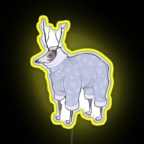 Deer Dog RGB Neon Sign