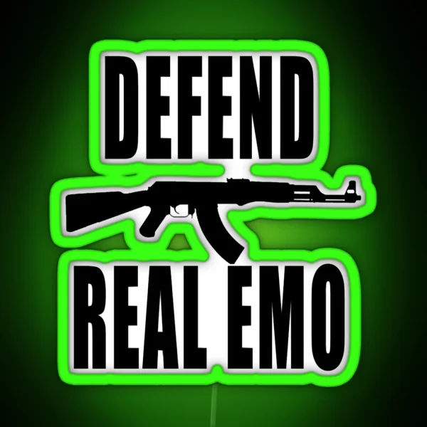 DEFEND REAL EMO MIDWEST EMO RGB Neon Sign