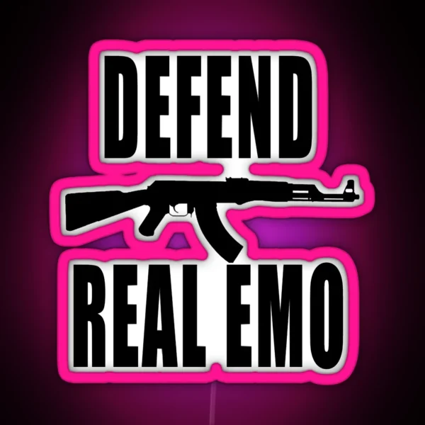 DEFEND REAL EMO MIDWEST EMO RGB Neon Sign