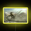 Colorful dinosaur duo RGB LED wall art sign decoration gift