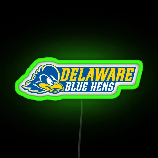 Delaware Fightin Blue Hens RGB Neon Sign