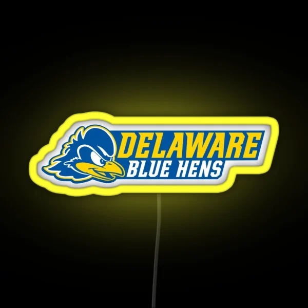 Delaware Fightin Blue Hens RGB Neon Sign