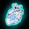 RGB Color Changing Neon Sign Heart Shape Artwork Decorations Delft