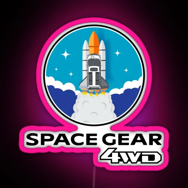 Delica Space Gear 4WD Blast Off RGB Neon Sign
