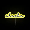 Unique Alaska Font Design with Vibrant RGB LED Neon Lighting.